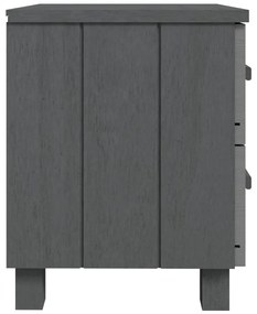 HAMAR 2 db sötétszürke tömör fa éjjeliszekrény 40x35x44,5 cm
