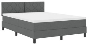 Boxspring Ágy Matracokkal Sötétszürke 160x200 cm Szövet