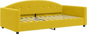 vidaXL sárga bársony kanapéágy 100 x 200 cm