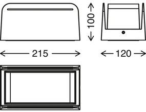 Briloner 3016-015 - Kültéri fali lámpa BOKS 1xE27/12W/230V IP44