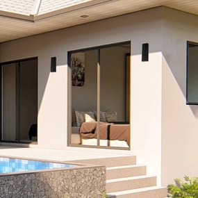 LED Kültéri fali lámpa LED/8W/230V 4000K IP65 fekete