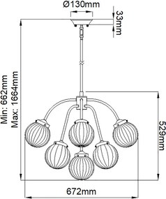 Elstead Lighting COSMOS DL-COSMOS9 Függőlámpa 9x60W/E14