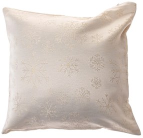 Hópelyhek vízálló karácsonyi párnahuzat arany, 40 x 40 cm