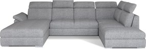 Világosszürke kinyitható sarokkanapé (jobb oldali-U alakú) Evanell – ELTAP