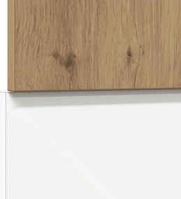 kézműves tölgy szerelt fa mosogatógép-panel 60 x 1,5 x 67 cm