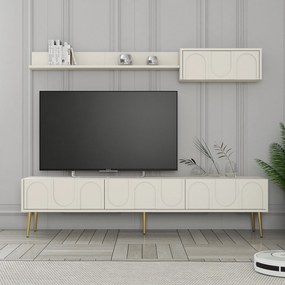 TV szekrény Lyon 2 - Krém, Arany