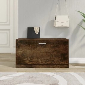 füstös tölgy színű szerelt fa cipőtároló pad 80 x 24 x 45 cm