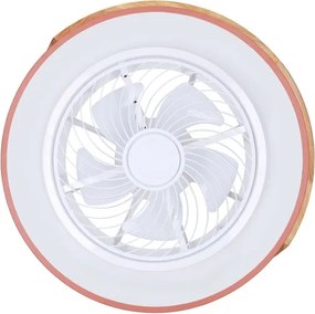Brilagi - LED dimmelhető lámpa ventilátorral LED/38W/230V 50 cm rózsaszín/tölgy +távirányító