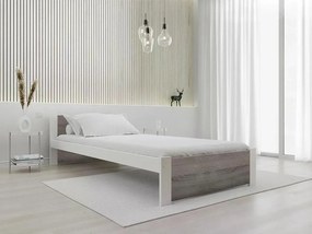Ágy IKAROS 80 x 200 cm, fehér/szarvasgomba tölgy Matrac: Coco Maxi matrac 20 cm, Ágyrács: Ágyrács nélkül