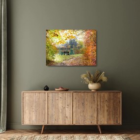 Egy tó képe (üvegen) (70x50 cm)