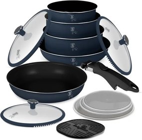 BerlingerHaus 13 részes edénykészlet levehető nyéllel Deep Sea Collection(BH/8417)