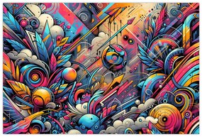 Kép - Színes graffiti (90x60 cm)