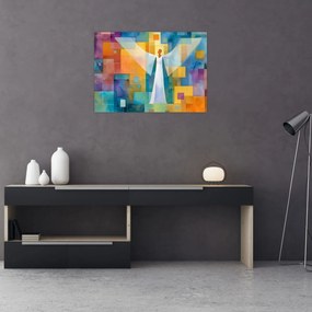 Kép - Geometrikus angyal (70x50 cm)