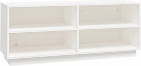 vidaXL fehér tömör fenyőfa cipőszekrény 110 x 34 x 45 cm
