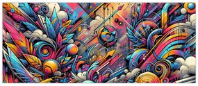 Kép - Színes graffiti (120x50 cm)