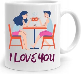 Bögre Ajándék Valentin Napra I Love You fényképes nyomtatással