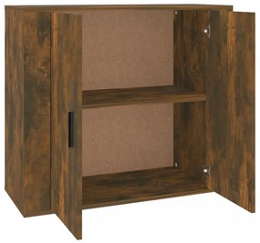 füstös tölgy színű szerelt fa tálalószekrény 80x33x70 cm