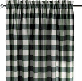 Dekoria Csatornafüggöny frufruval 1 db 130x245cm zöld árnyalatok