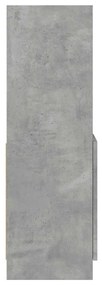 betonszürke szerelt fa magasszekrény 92 x 33 x 100 cm
