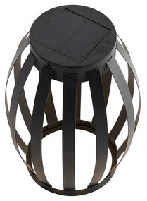 2 db kültéri asztali lámpa készlet fekete 3 fokozatú fényerőszabályozóval napelemes és újratölthető - Sheldon