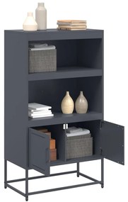 vidaXL antracitszürke acél magasszekrény 68,5 x 38,5 x 123,5 cm