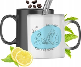 Mágikus Bögre Apukáknak Színváltós Nyomtatott Fotóval