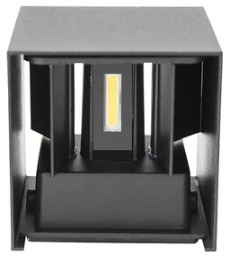 Kültéri fali lámpa fekete LED-del, 2-lámpás IP54 - Edwin