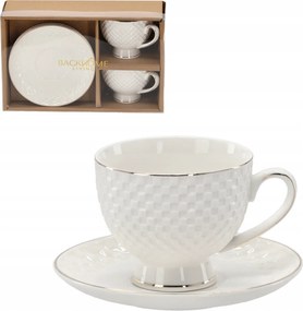 2 db-os csészealj szett arany csíkkal minőségi