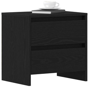 Éjjeli asztal 2 db Fekete tölgy 45x34x44,5 cm Műanyag