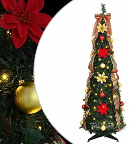 Mű karácsonyfa 100 LED-del állvánnyal Zöld 150 cm PVC