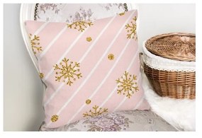 Gold Snowflakes karácsonyi párnahuzat, 42 x 42 cm - Minimalist Cushion Covers