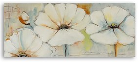 Gario Vászonkép Három virág és egy bimbó Méret: 120 x 40 cm
