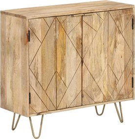 vidaXL tömör mangófa tálalószekrény 80 x 30 x 75 cm