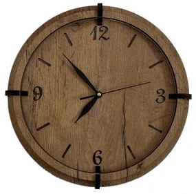 Li-Go 23628/DUB3 - Falióra LED/1xAA átmérő 32 cm világos tölgy/kerek