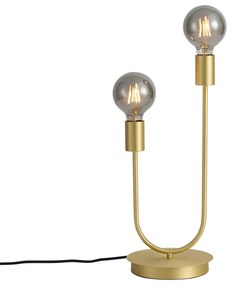 Art Deco asztali lámpa sárgaréz 2-lámpás - Tuning