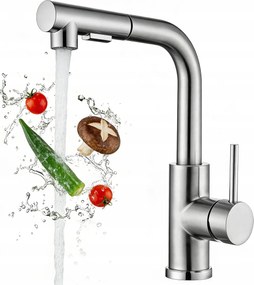 L-alakú Csaptelep Teleszkópos Fejjel 2 Vízáramlási Mód