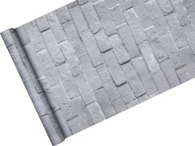 Szürke Tégla Falazat Kő utánzat tapéta 3D Flizelin