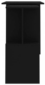 fekete szerelt fa sarokasztal 200 x 50 x 76 cm