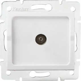 Szimpla antenna Tv aljzat Süllyesztett végzáró Logi Fehér Kanlux