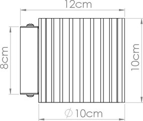 Narancssárga fali lámpa ø 10 cm Zora – Sollux