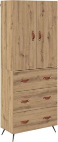 vidaXL Magasfiú fiókkal Artisan tölgy 69,5 x 34 x 180 cm Faanyag