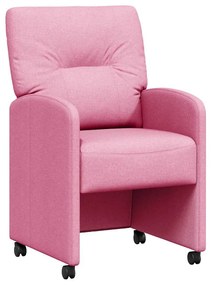 Kerekes Étkező Székek 2 pcs Rózsaszín 57 x 67 x 95 cm szövet