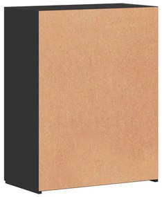 fekete szerelt fa irattartó szekrény 60 x 32 x 77,5 cm