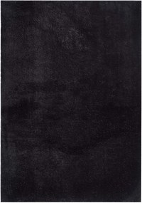 Fekete plüss shaggy szőnyeg, 80x250cm, Star Shaggy