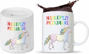 Gyerek Szett Lánya Fia Bögre Persely nyomott mintával