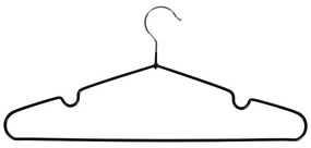 Massa fém vállfa, fekete, 10 db-os szett