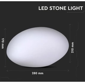 LED RGB Dimmelhető kültéri lámpa LED/1W/5V 28cm IP67 1000 mAh + távirányító