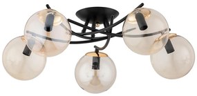 Felületre szerelhető csillár SAVI 5xE14/10W/230V fekete/arany