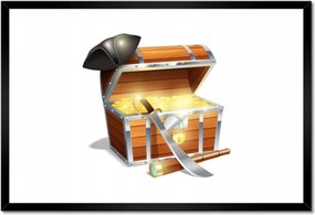 Poszterek keretben 60x40 Kalóz kincse gyerekeknek