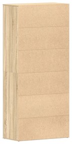 Cipőtartó Sonoma tölgy 80x39x180 cm Szerelt Fa